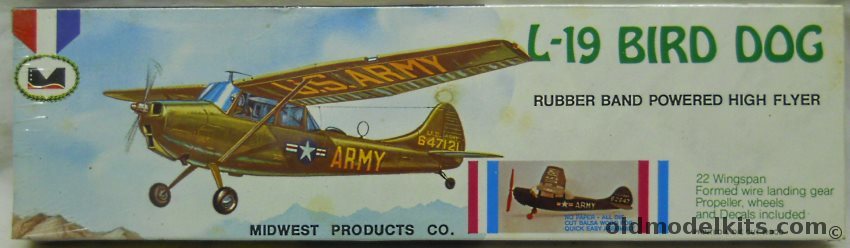 Midwest Cessna L-19 Bird Dog - 22 Inch Wingspan Flying Aircraft, 405 plastic model kit